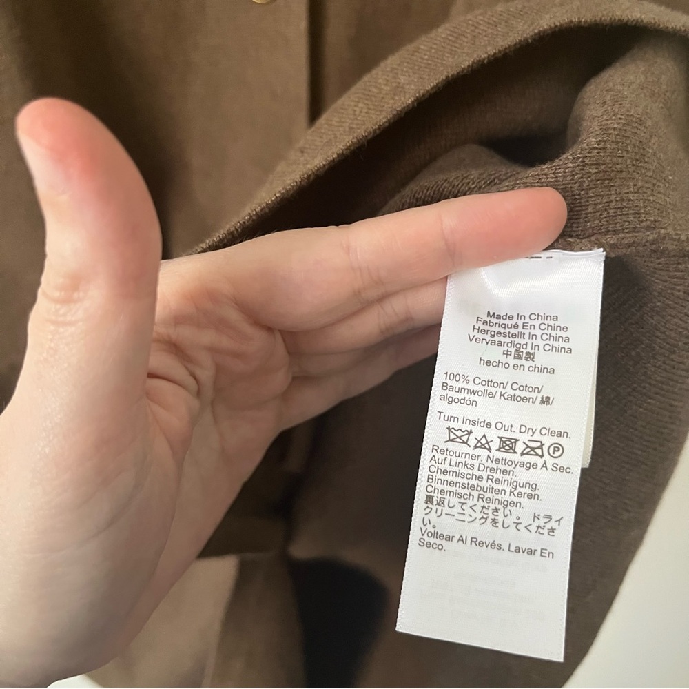 J Crew Giselle Long Sweater Blazer Brown Gold Buttons Old Money Preppy Large - Picture 7 of 10